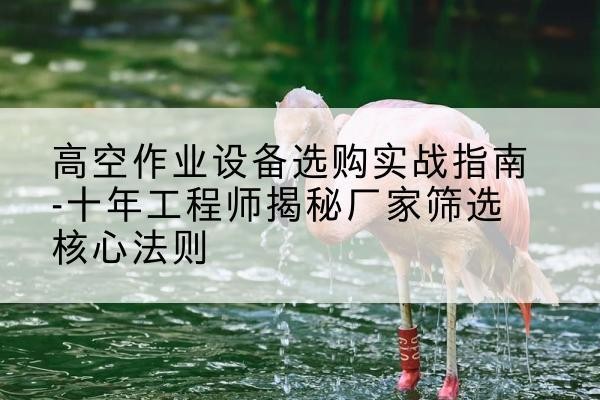 宏伟剪叉式升降机厂家-高空作业设备选购实战指南-十年工程师揭秘厂家筛选核心法则