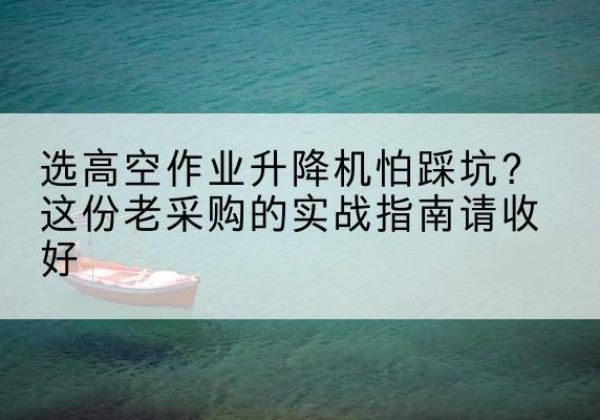 宏伟高空作业升降机厂家推荐-选高空作业升降机怕踩坑？这份老采购的实战指南请收好